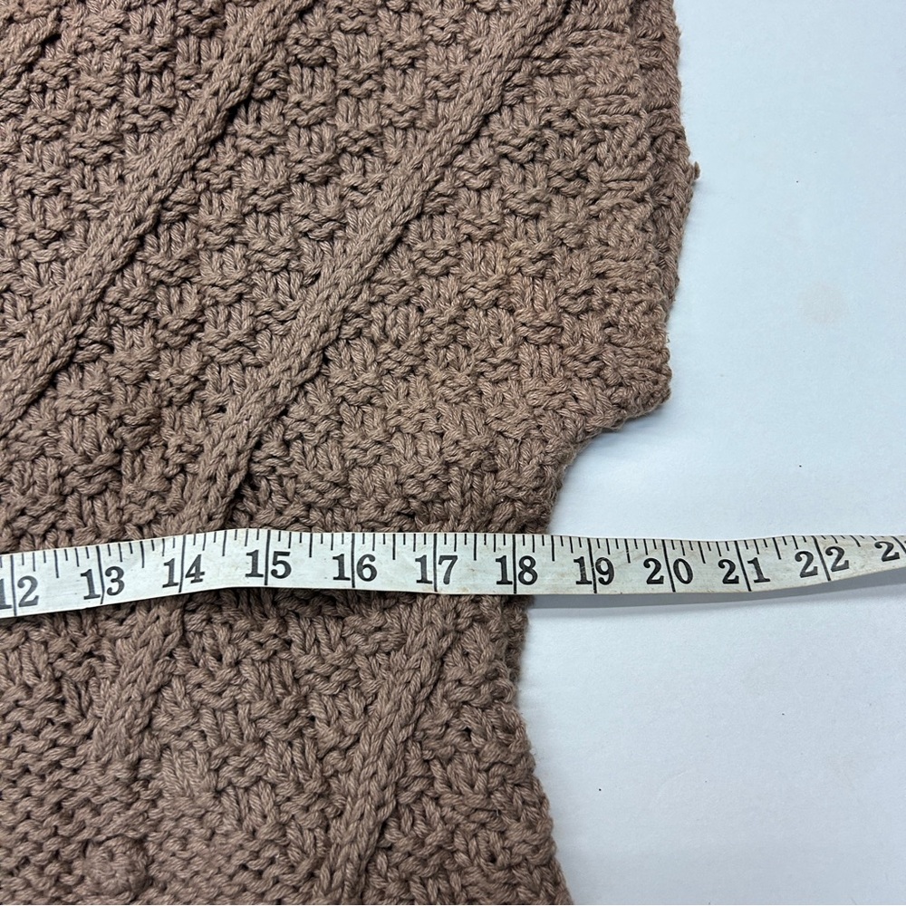 5/$25 Vintage 80s Jennifer Reed Knitted By Hand Brown Knit Sweater Vest - Picture 4 of 5